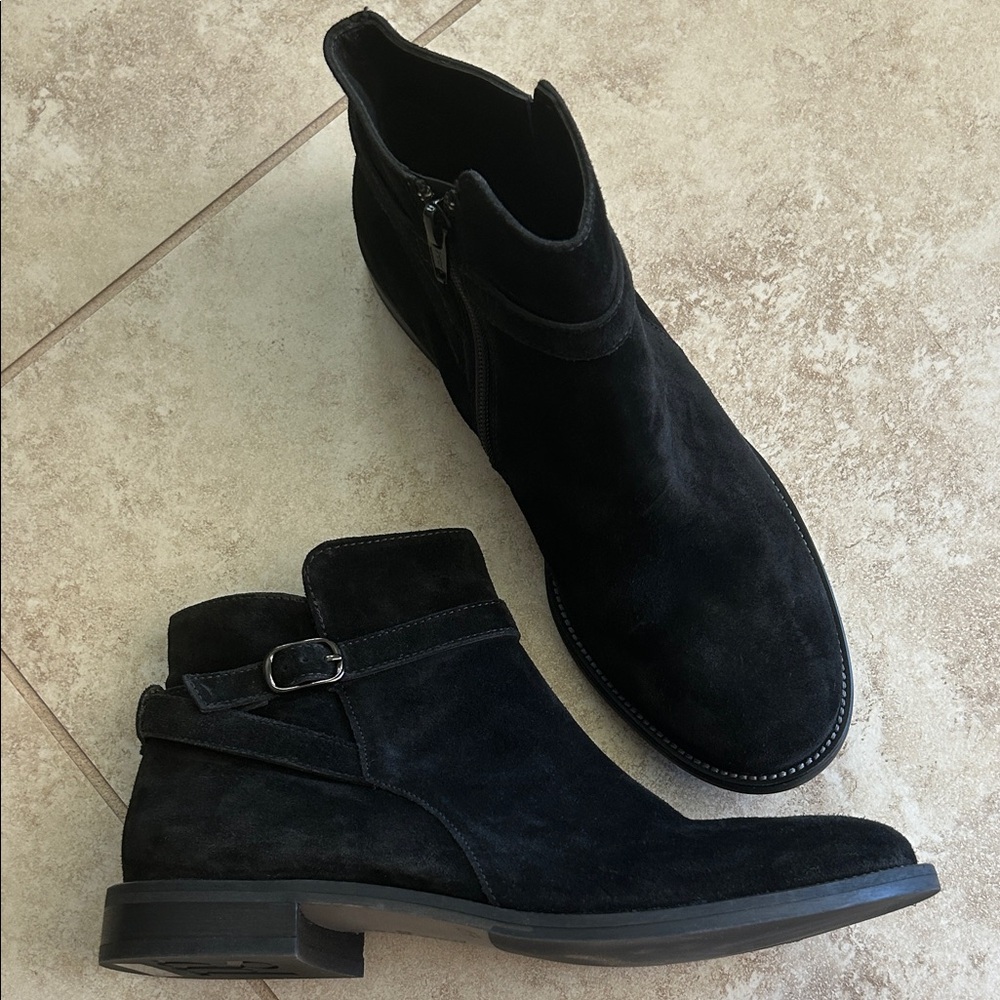 NWOB Paul Green Reeve Boots Black Suede Leather Size EU5.5/US 8